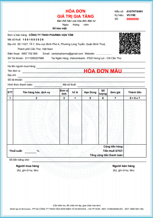 mẫu hóa đơn bán hàng online
